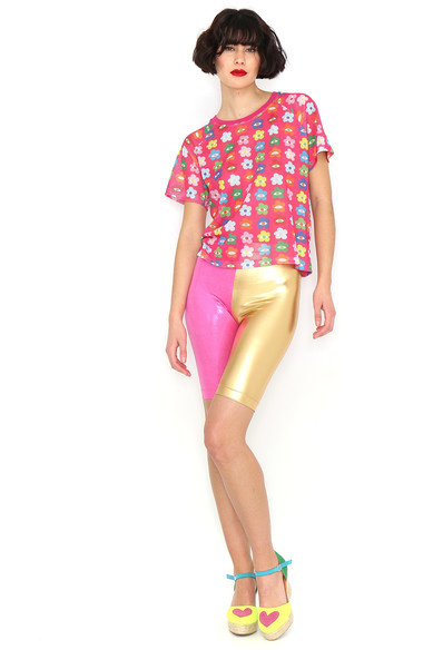 Agatha ruiz de la prada CAMISETA REJILLA FLORES COLORES