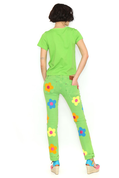 Agatha Ruiz De La Prada CAMISETA VERDE FLOR AMARILLO