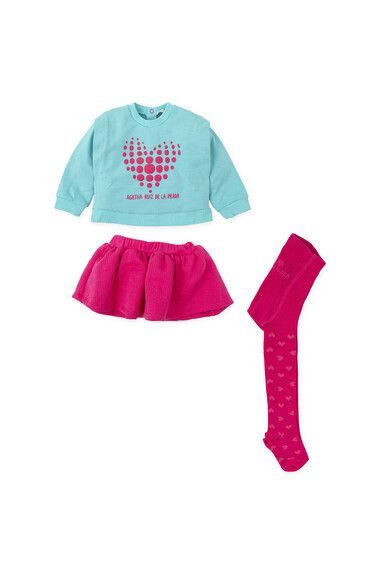 Agatha Ruiz De La Prada CJNTO FALDA+SUDADERA CORAZON