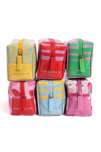 Agatha Ruiz De La Prada NECESER CORAZONES AZUL/AMARILLO