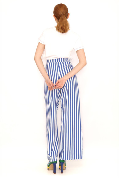 Agatha Ruiz De La Prada PANTALON ANCHO RAYAS AZULES