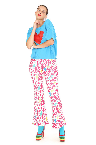 Agatha Ruiz De La Prada PANTALON FUCSIA LETRAS BLANCAS