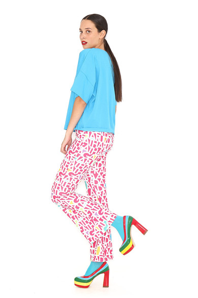 Agatha Ruiz De La Prada PANTALON FUCSIA LETRAS BLANCAS