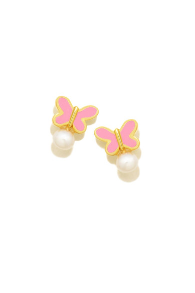 Agatha ruiz de la prada PEND ROSA MARIPOSA PERLA BAÑO ORO