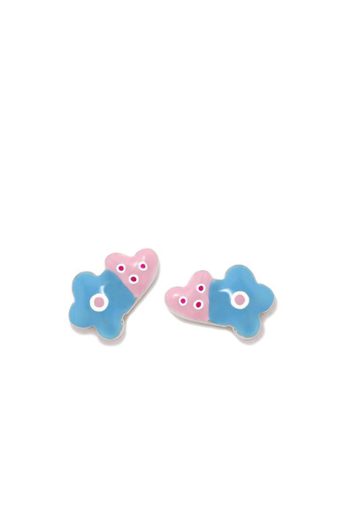 Agatha ruiz de la prada PENDIENTES FLOR CORAZON ROSA