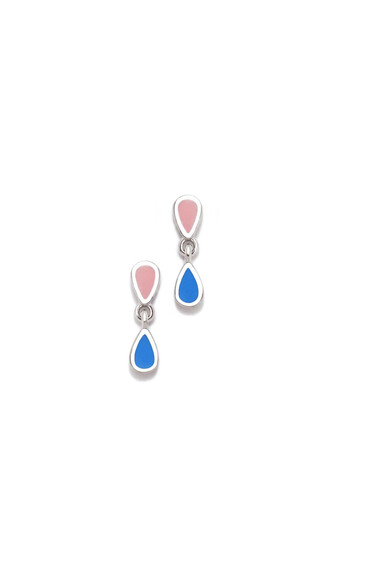 Agatha ruiz de la prada PENDIENTES LLUVIA GOTAS AZUL Y ROSA