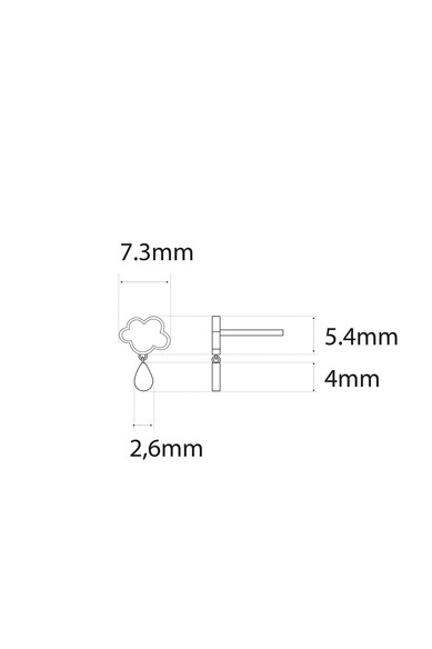 Agatha Ruiz De La Prada PENDIENTES LLUVIA NUBE BLANCA Y GOTA