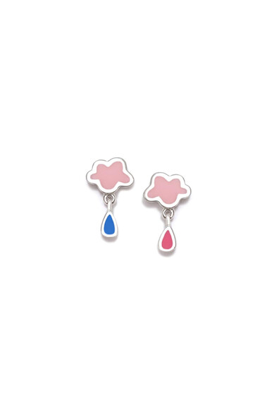Agatha ruiz de la prada PENDIENTES LLUVIA NUBE ROSA Y GOTA