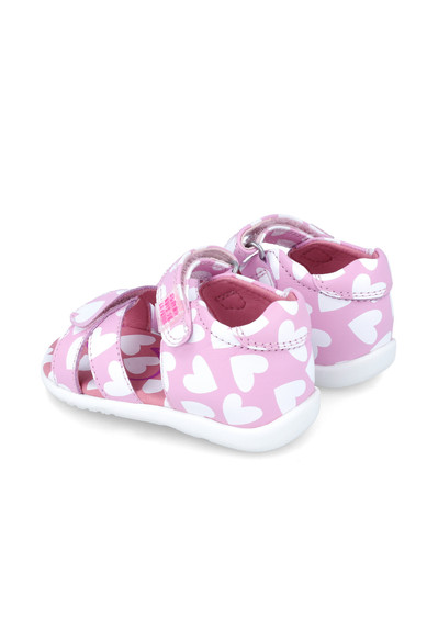Agatha Ruiz De La Prada SANDALIA ROSA CORAZONES BLANCOS