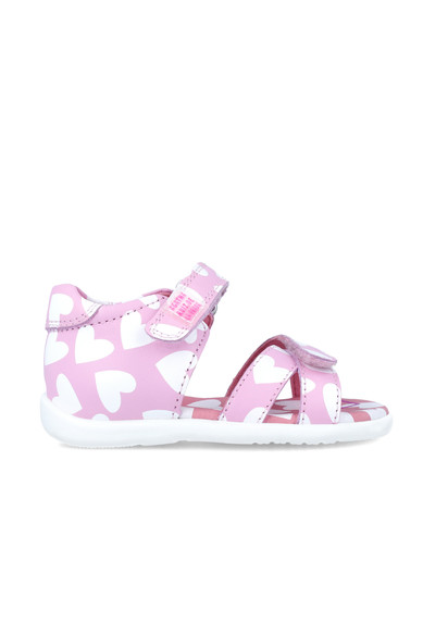 Agatha Ruiz De La Prada SANDALIA ROSA CORAZONES BLANCOS