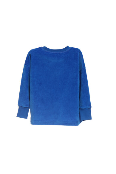 Agatha Ruiz De La Prada SUDADERA AZUL CORAZON FUCSIA