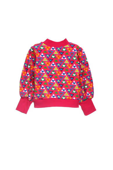 Agatha Ruiz De La Prada SUDADERA FUCSIA ESTAMPADO ZIGZAG COLORES
