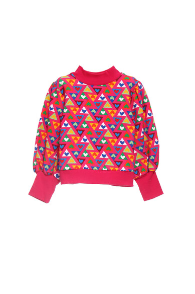 Agatha ruiz de la prada SUDADERA FUCSIA ESTAMPADO ZIGZAG COLORES
