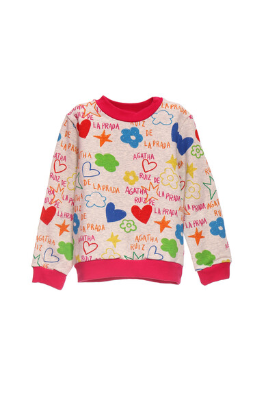 Agatha Ruiz De La Prada SUDADERA GRIS ICONOS COLORES