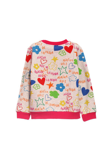 Agatha ruiz de la prada SUDADERA GRIS ICONOS COLORES