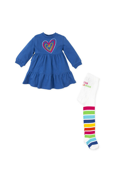 Agatha Ruiz De La Prada VESTIDO AZUL CORAZON CONCENTRICO