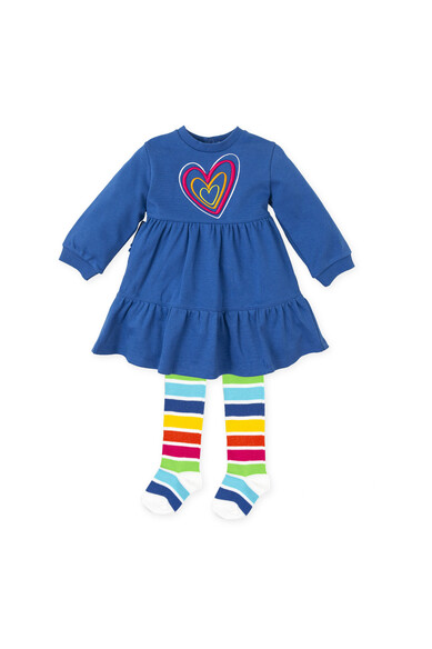 Agatha Ruiz De La Prada VESTIDO AZUL CORAZON CONCENTRICO