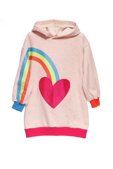 Agatha Ruiz De La Prada VESTIDO CAPUCHA CORAZON ARCOIRIS