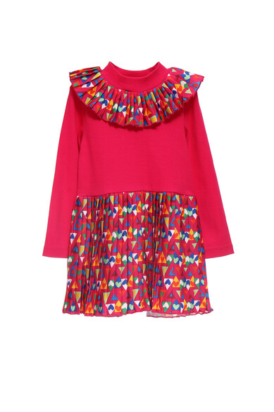 Agatha ruiz de la prada VESTIDO FUCSIA PLISADO ZIGZAG