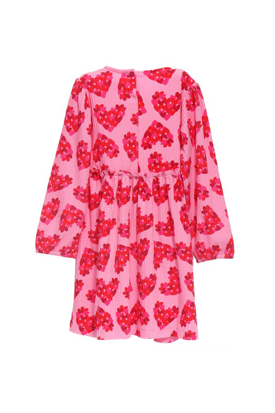 Agatha ruiz de la prada VESTIDO ROSA PLISADO CORAZONES