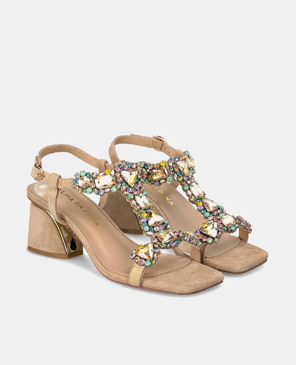 Alma En Pena SANDALIA BAJA PEDRERÍA EMPEINE