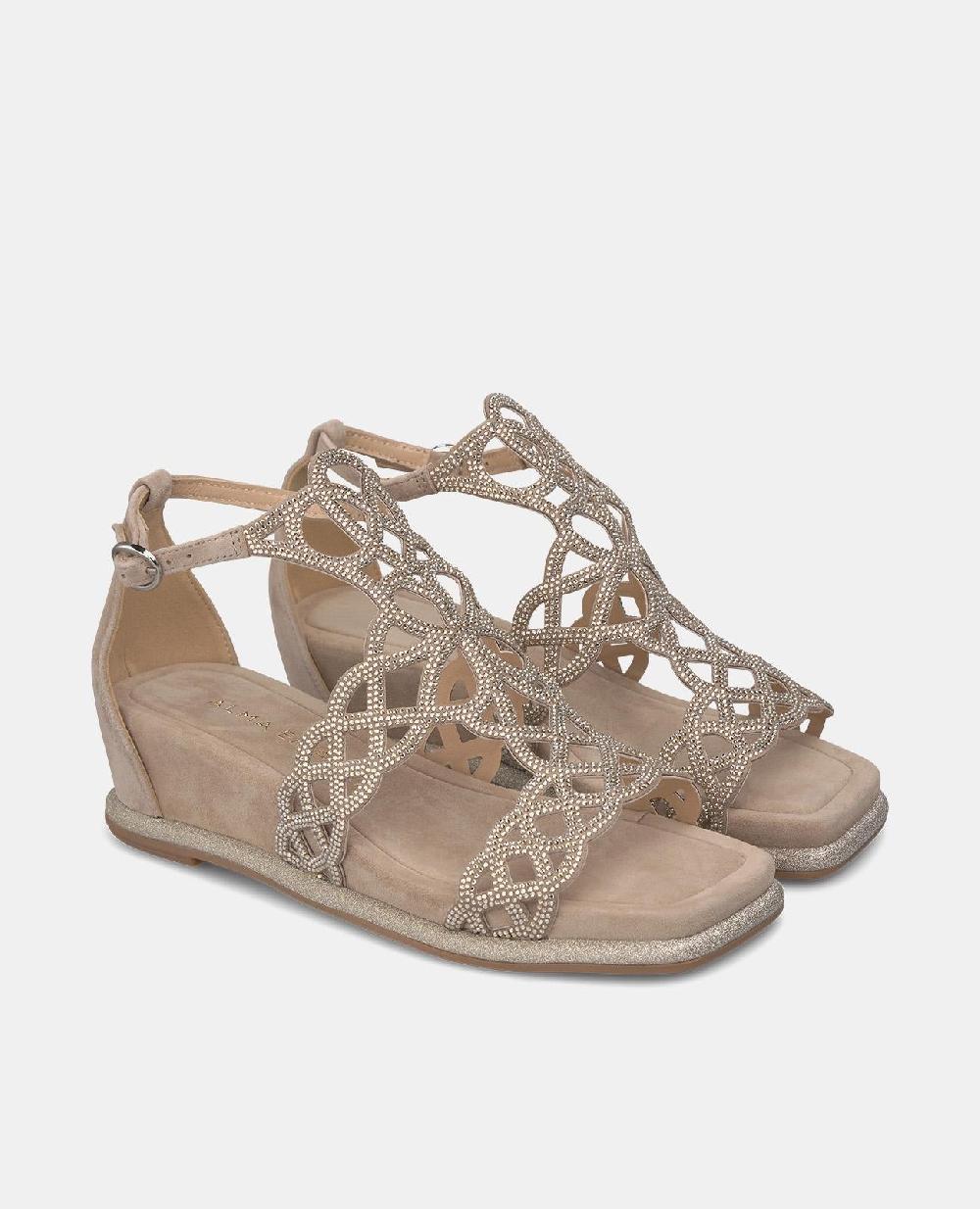 Alma En Pena SANDALIA CON DETALLES PEDRERÍA