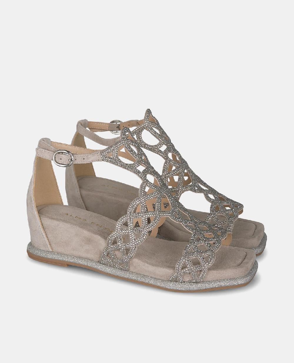 Alma En Pena SANDALIA CON DETALLES PEDRERÍA