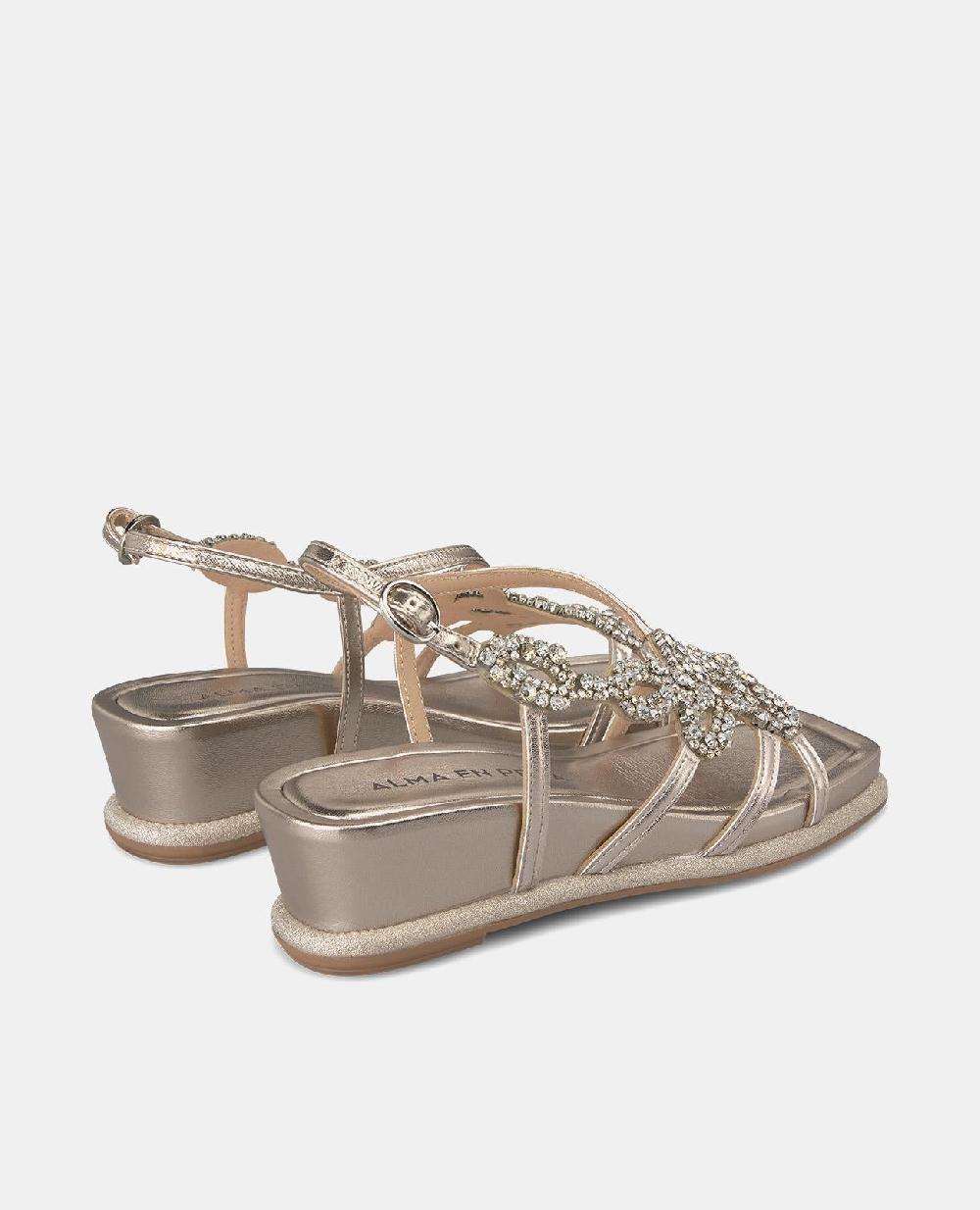 Alma En Pena SANDALIA CUÑA TACÓN MEDIO