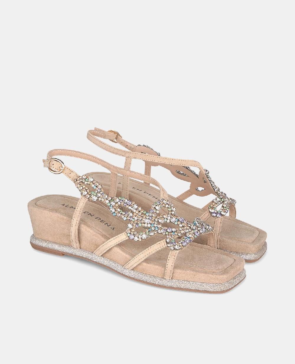 Alma En Pena SANDALIA CUÑA TACÓN MEDIO