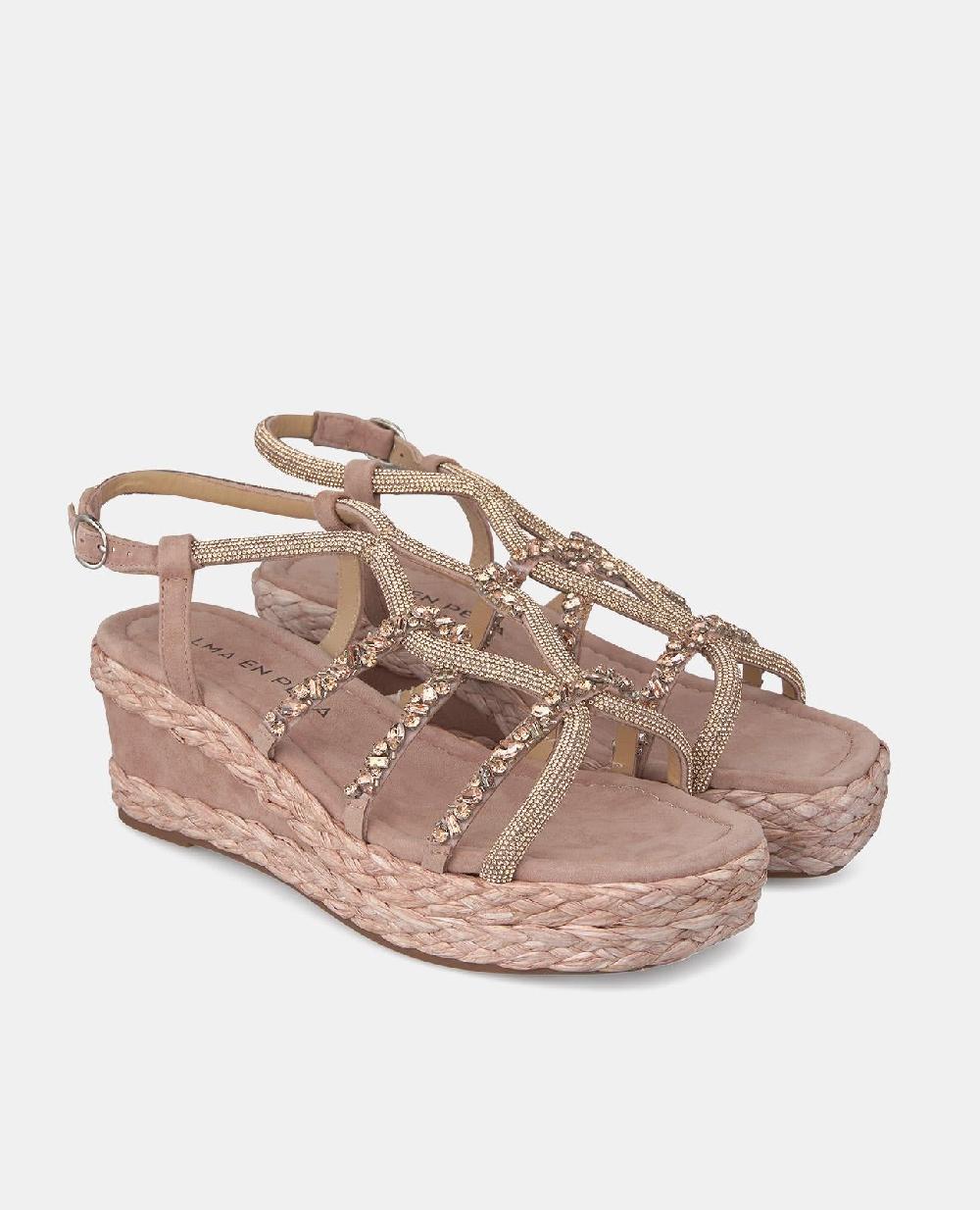 Alma En Pena SANDALIA CUÑA TIRAS ENTRECRUZADAS