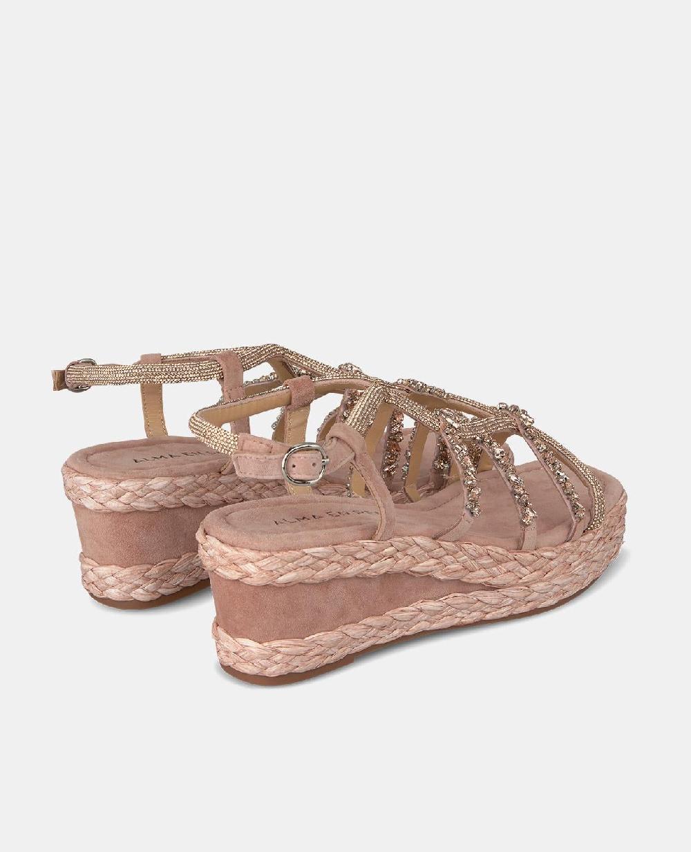 Alma En Pena SANDALIA CUÑA TIRAS ENTRECRUZADAS