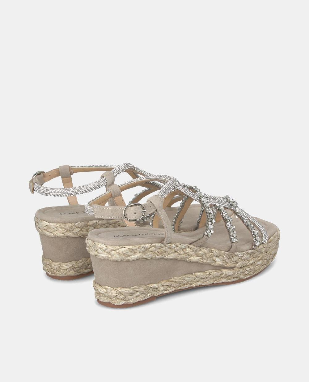 Alma En Pena SANDALIA CUÑA TIRAS ENTRECRUZADAS