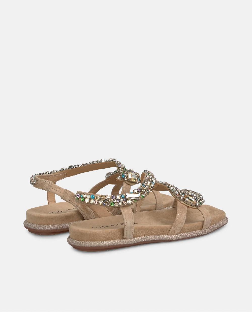 Alma En Pena SANDALIA DE SERPIENTE PLANA