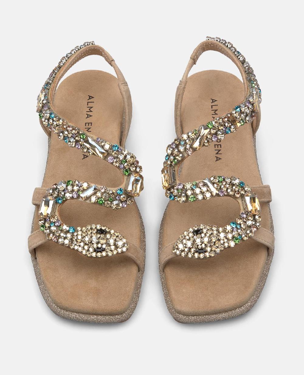 Alma En Pena SANDALIA DE SERPIENTE PLANA