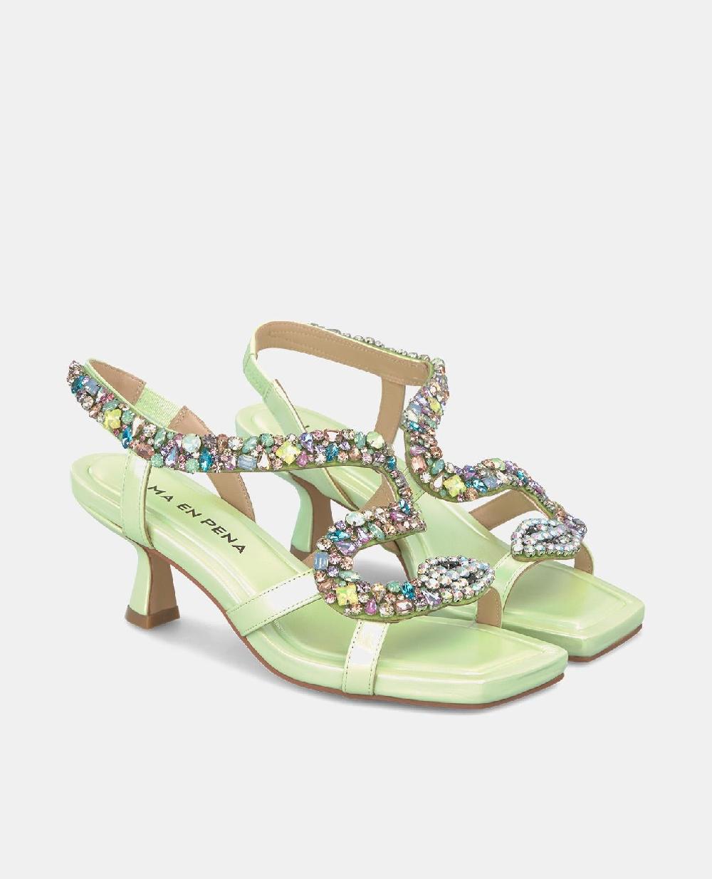 Alma En Pena SANDALIA KITTEN PEDRERÍA MULTI