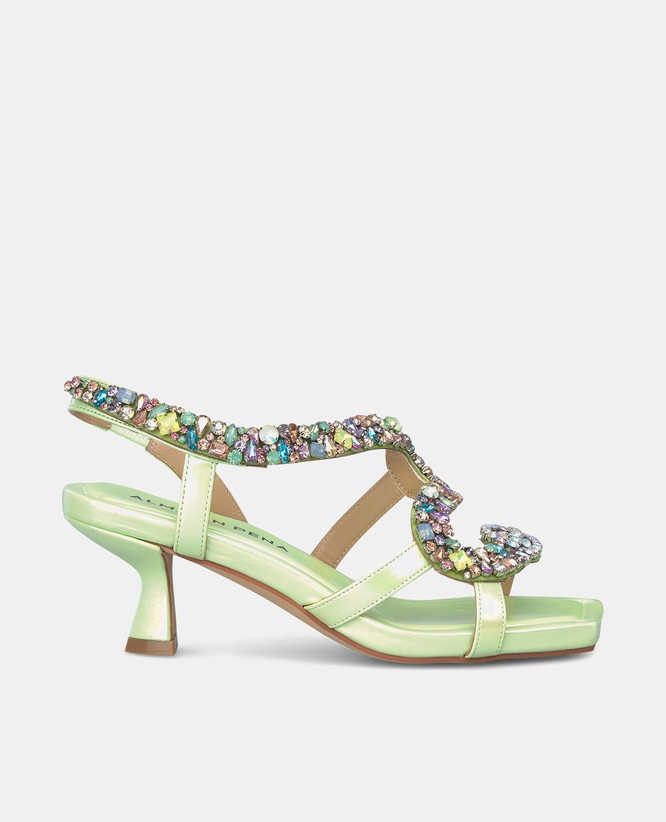 Alma en pena SANDALIA KITTEN PEDRERÍA MULTI