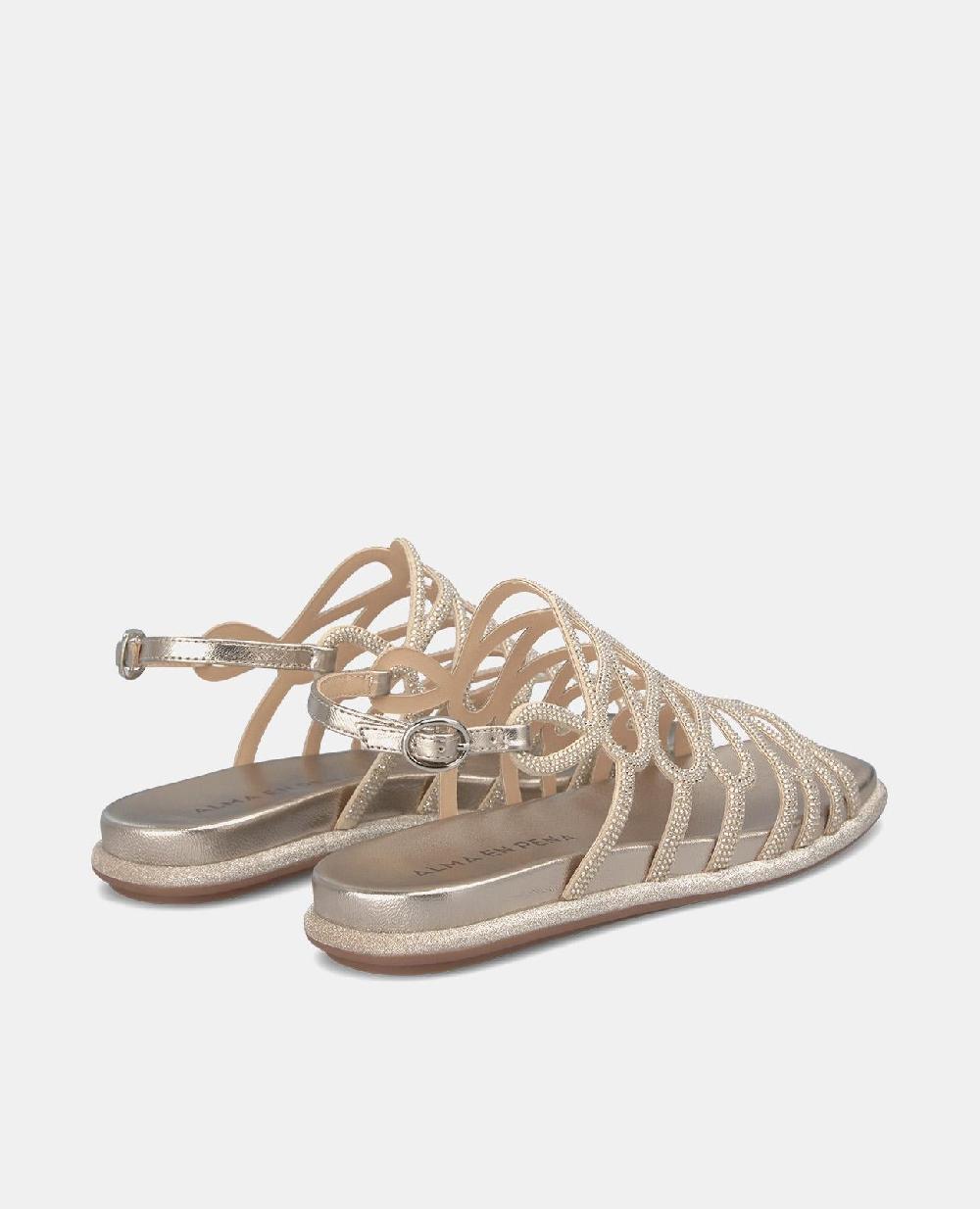 Alma En Pena SANDALIA PLANA BRILLOS ENTRELAZADOS