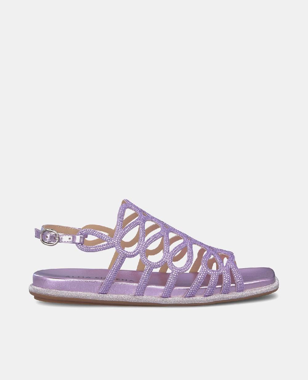 Alma en pena SANDALIA PLANA BRILLOS ENTRELAZADOS