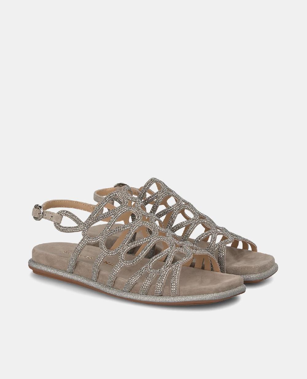 Alma En Pena SANDALIA PLANA BRILLOS ENTRELAZADOS