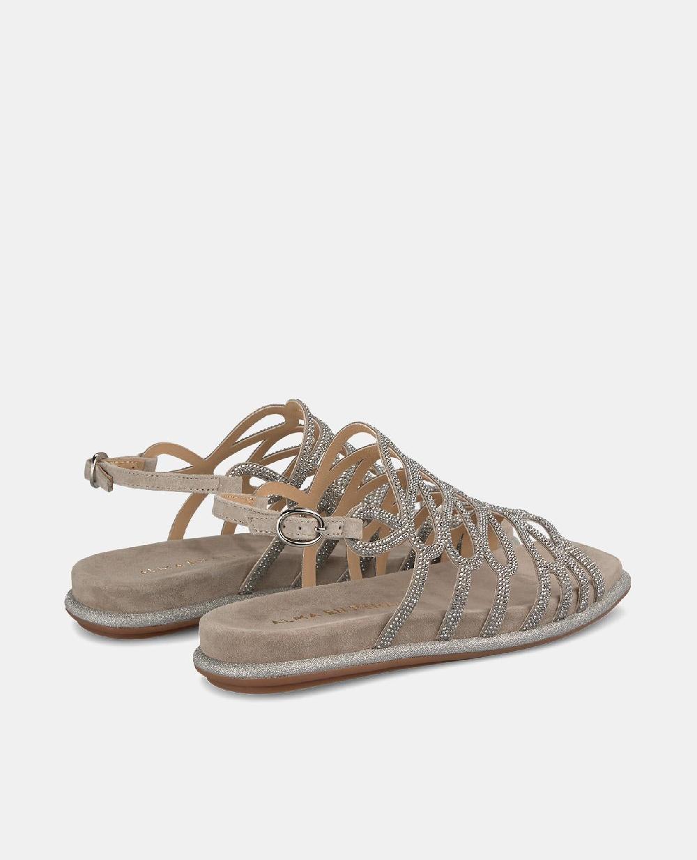 Alma En Pena SANDALIA PLANA BRILLOS ENTRELAZADOS