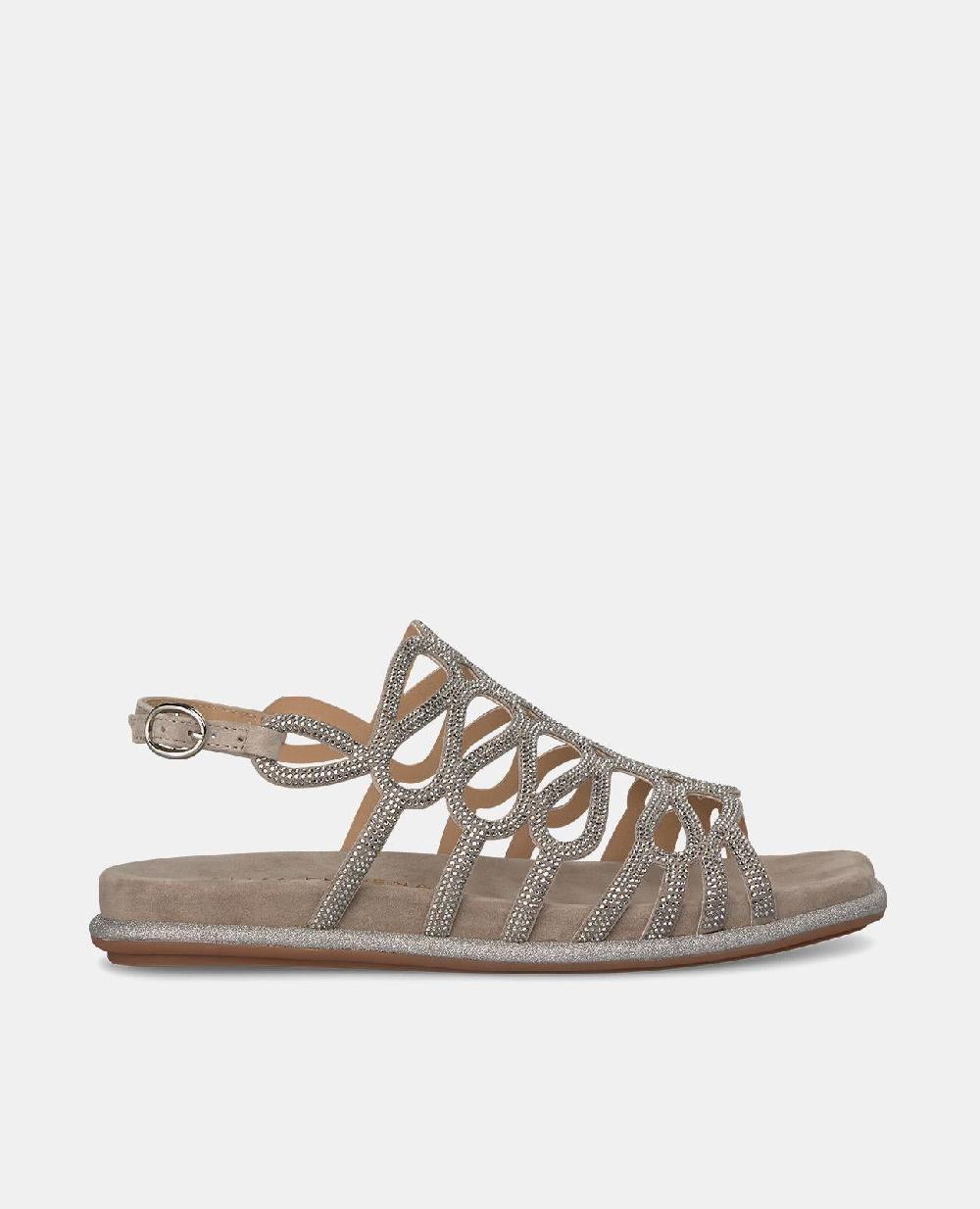 Alma en pena SANDALIA PLANA BRILLOS ENTRELAZADOS