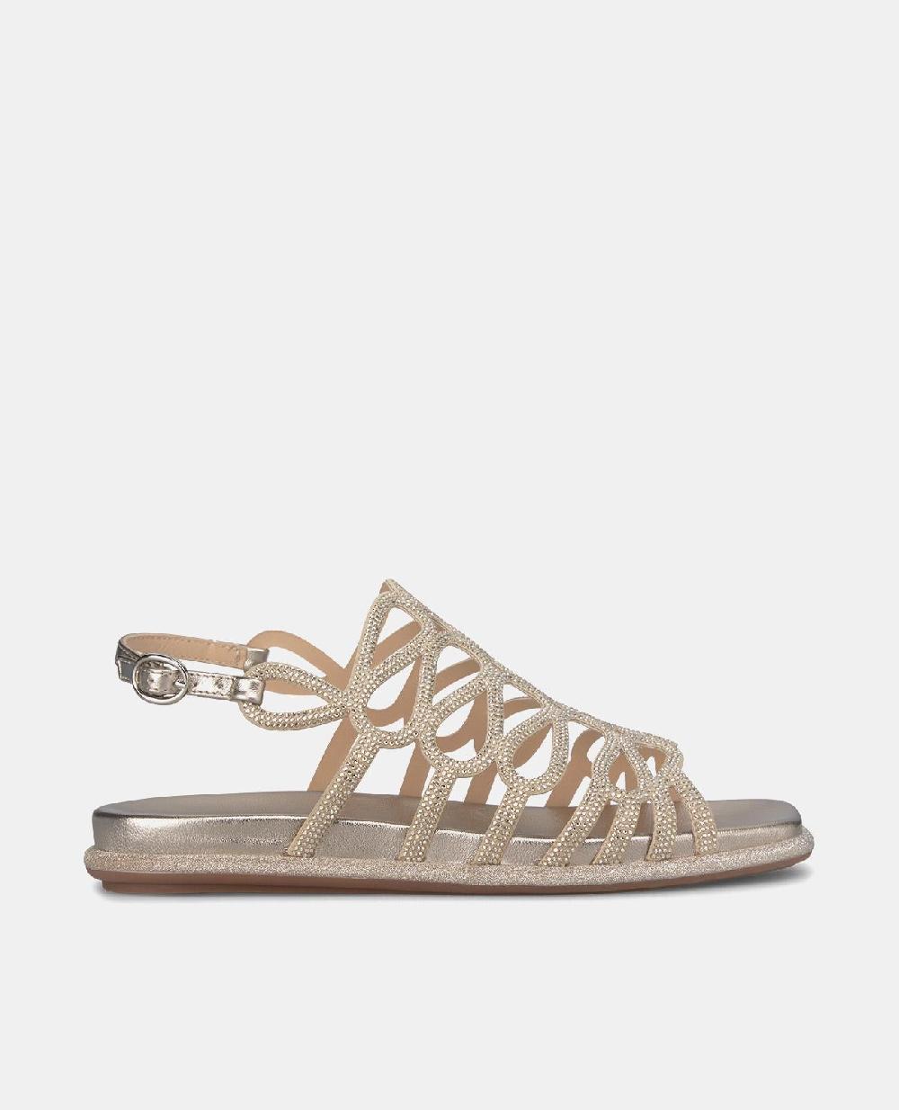 Alma en pena SANDALIA PLANA BRILLOS ENTRELAZADOS