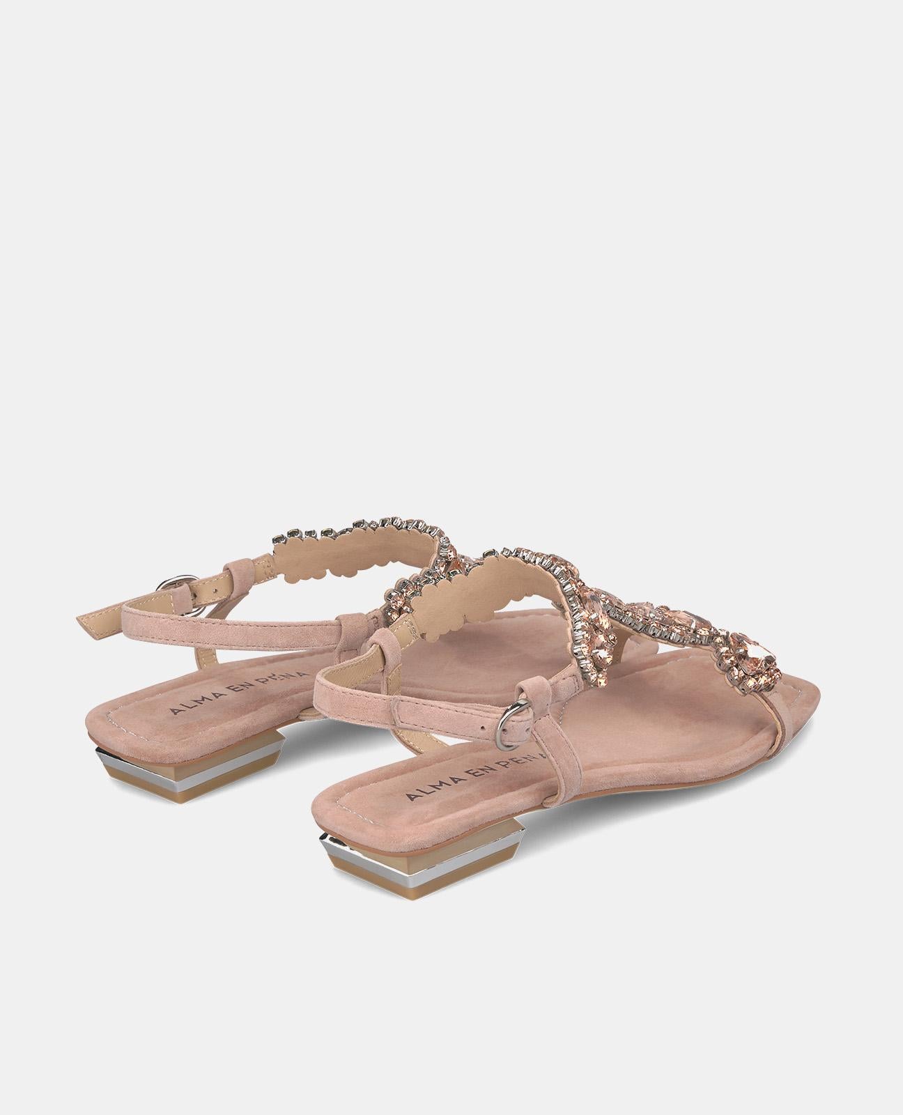 Alma En Pena SANDALIA PLANA CON PEDRERÍA