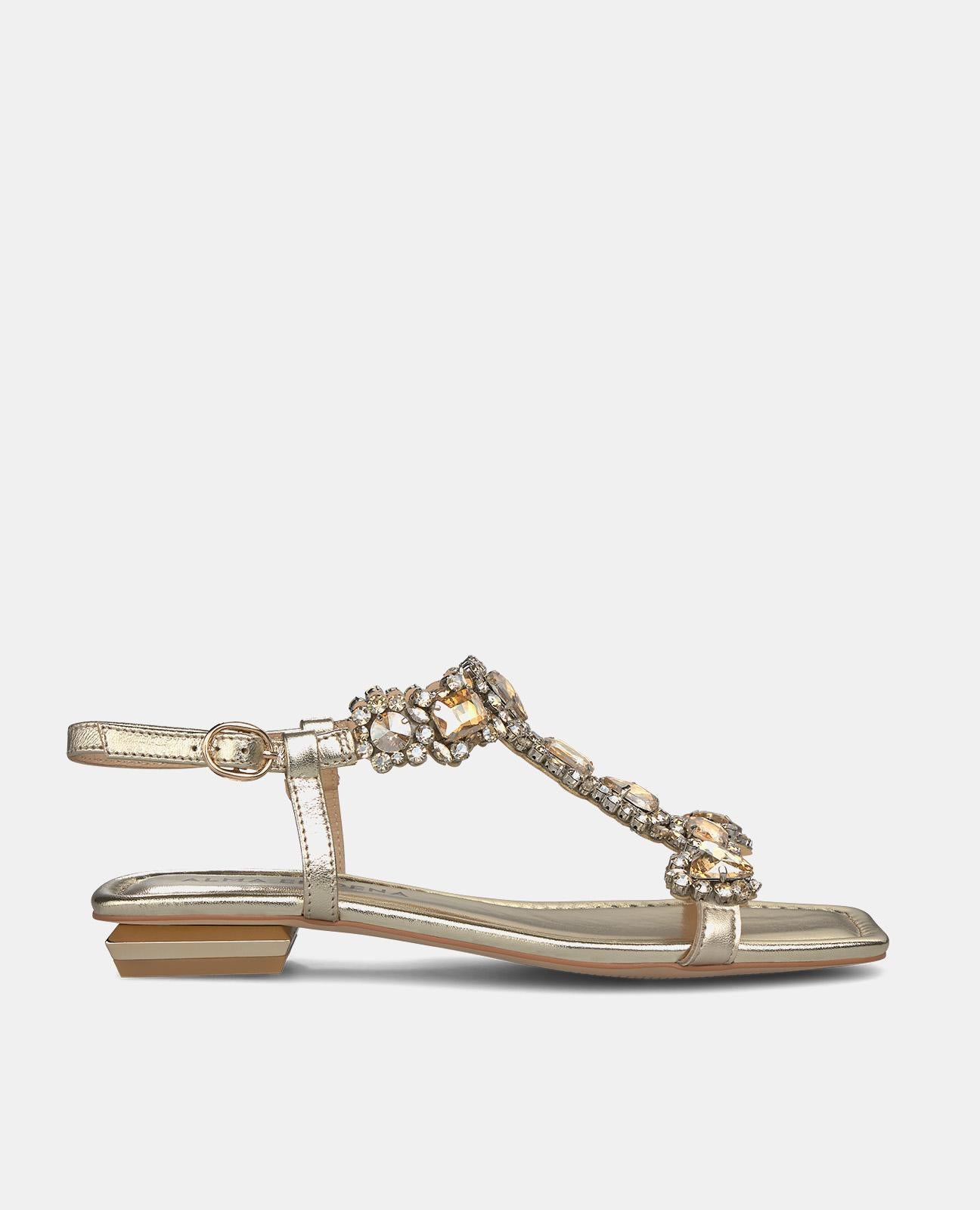 Alma en pena SANDALIA PLANA CON PEDRERÍA