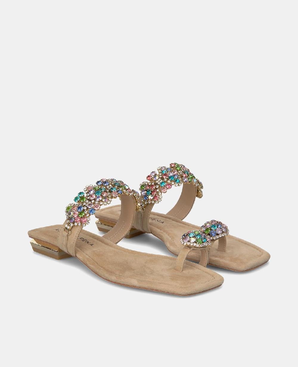 Alma En Pena SANDALIA PLANA DEDO PEDRERÍA