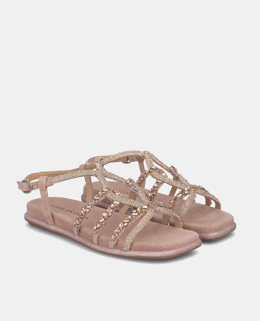 Alma En Pena SANDALIA PLANA ENTRELAZADA HEBILLA