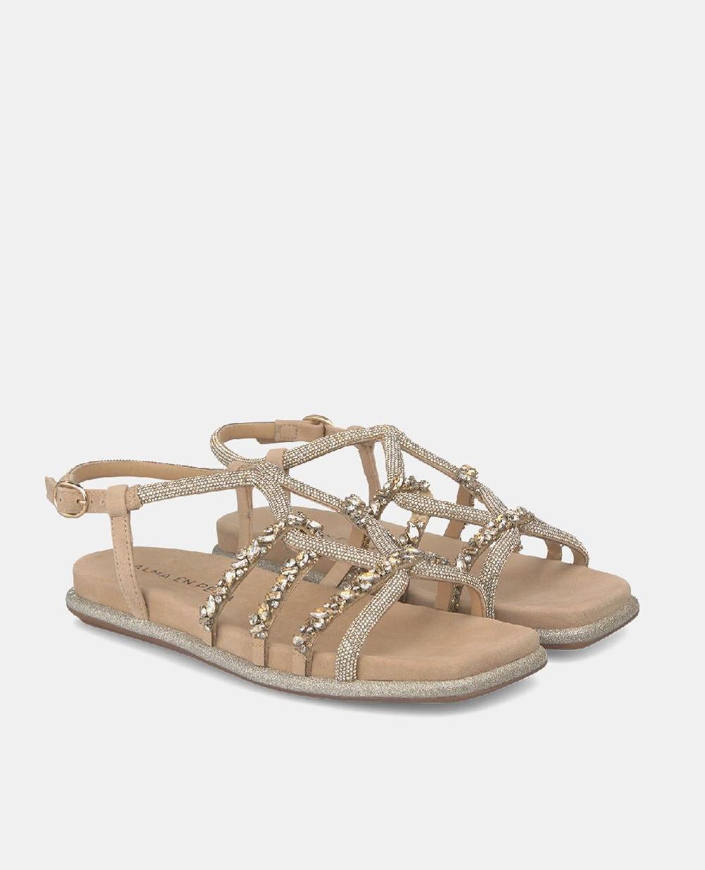 Alma En Pena SANDALIA PLANA ENTRELAZADA HEBILLA