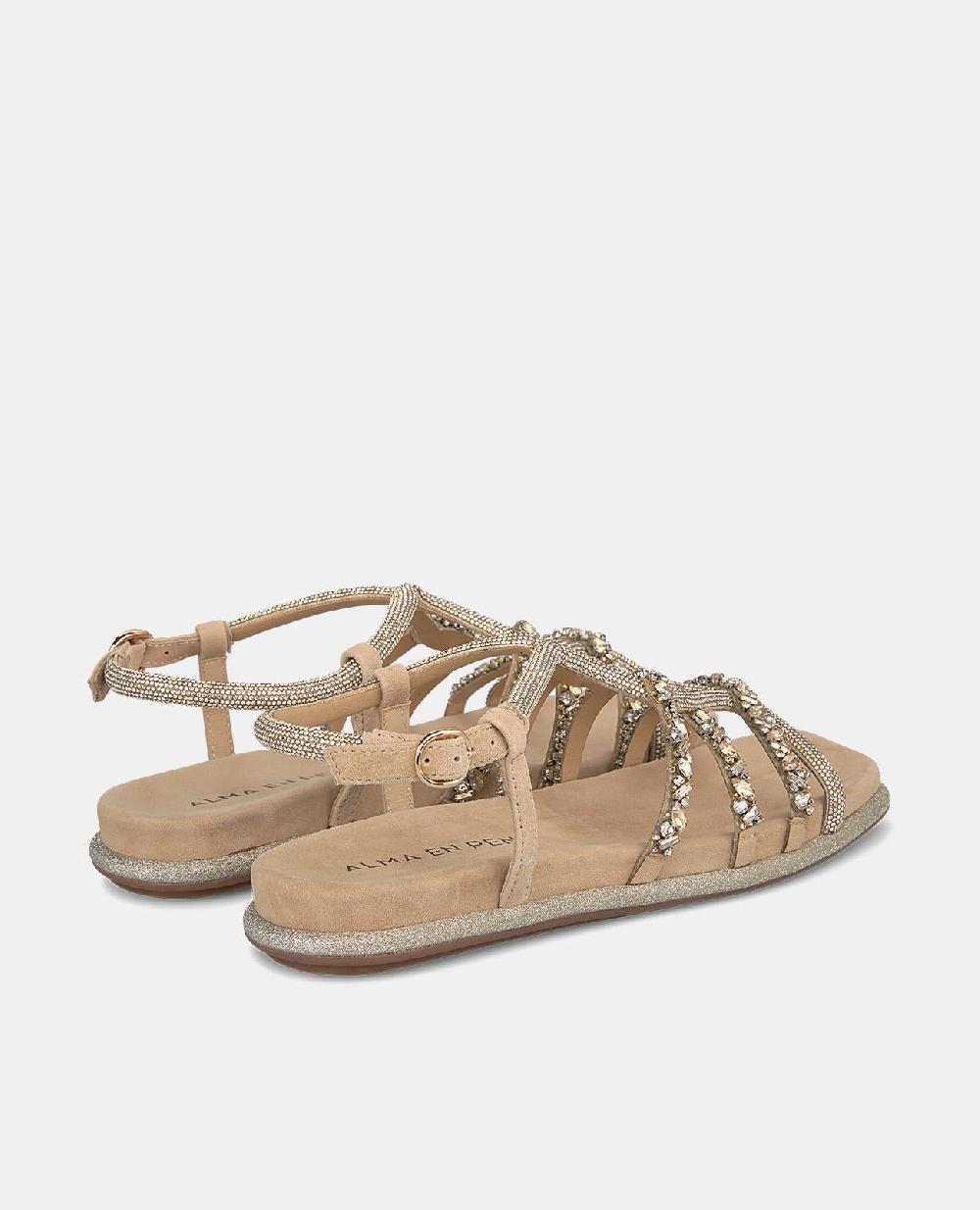 Alma En Pena SANDALIA PLANA ENTRELAZADA HEBILLA