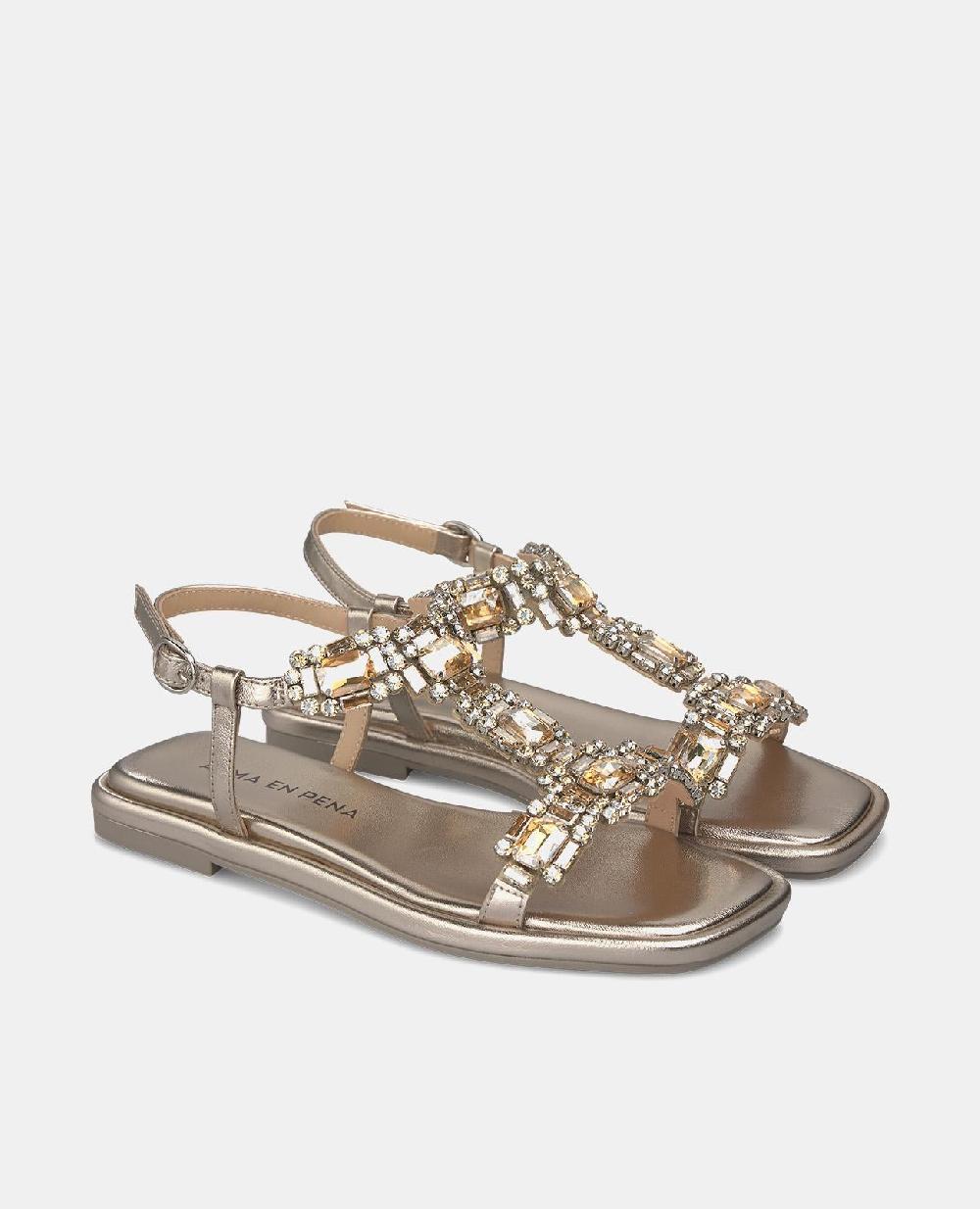 Alma En Pena SANDALIA PLANA PEDRERÍA