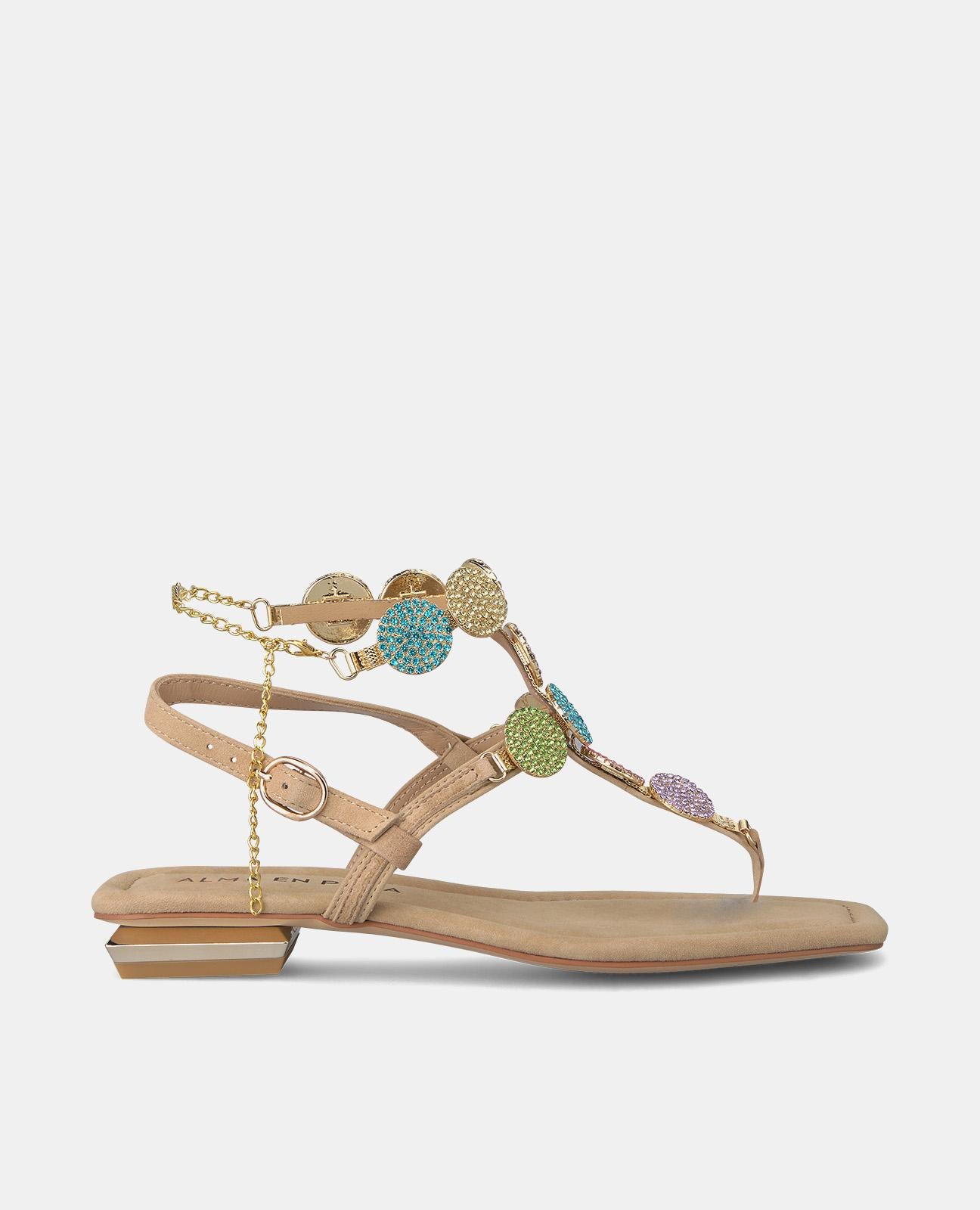 Alma en pena SANDALIA PLANA PULSERAS PEDRERÍA